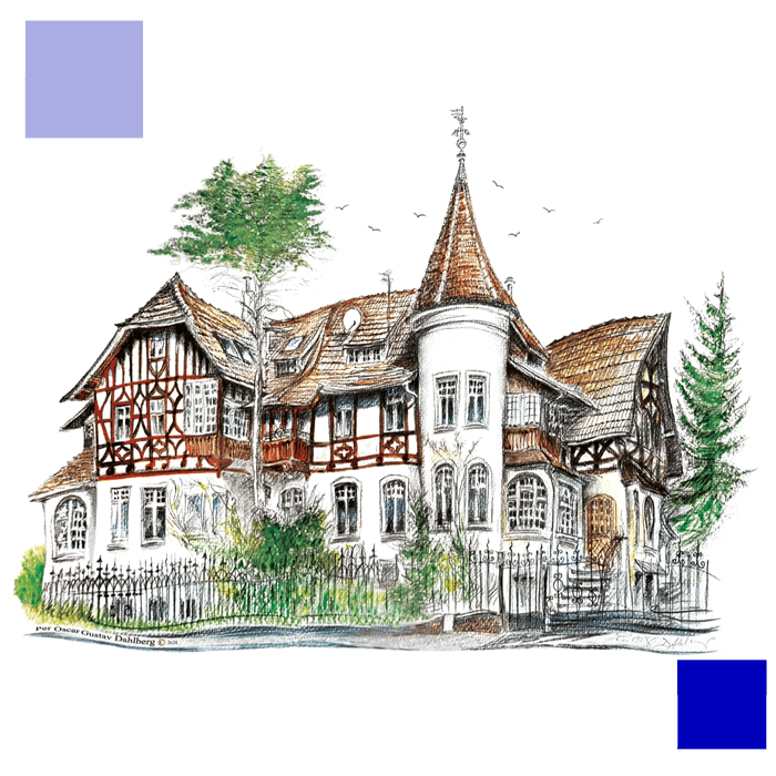 Rysunek kamienicy w Sopocie - Per Oscar Gustav Dahlberg